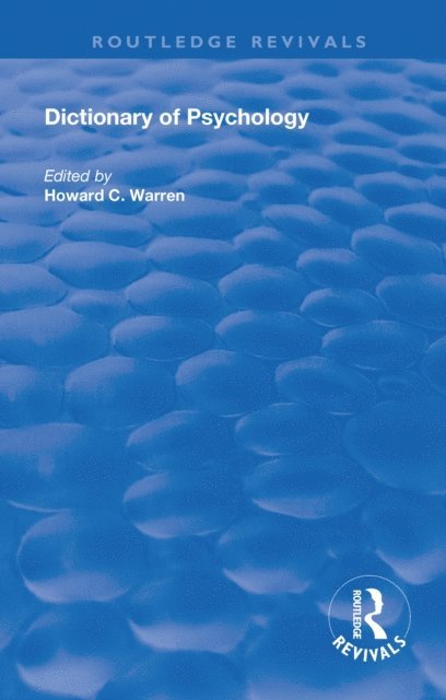 Howard C. Warren - Dictionary of Psychology, E-bok