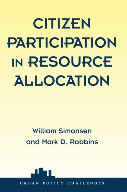 Citizen Participation In Resource Allocation