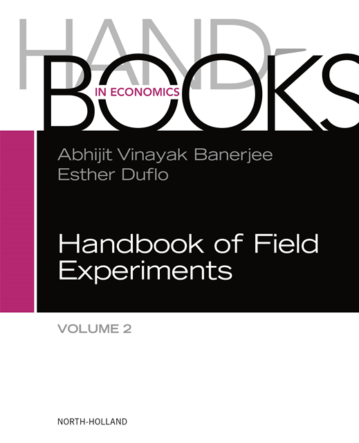 Abhijit Banerjee, Esther Duflo - Handbook of Field Experiments, E-bok