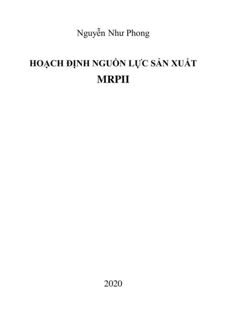 Phong Nguyen Nhu - Hoach  inh Nguon Luc San Xuat MRPII, E-bok