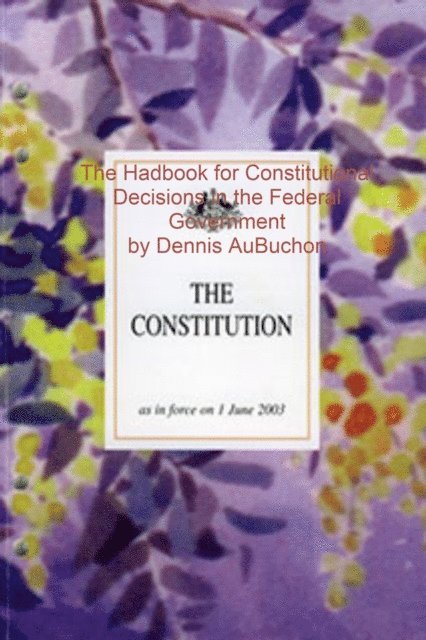 Dennis AuBuchon - Handbook for Constitutional Decisions in the Federal Government, E-bok. Tillgänglighet: Lägg i varukorg