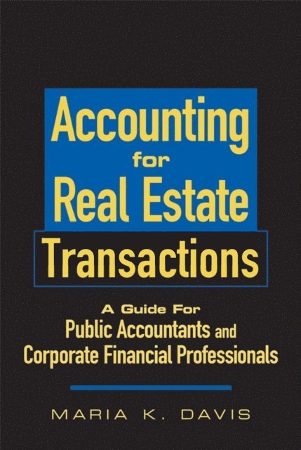 Maria K. Davis - Accounting for Real Estate Transactions, E-bok