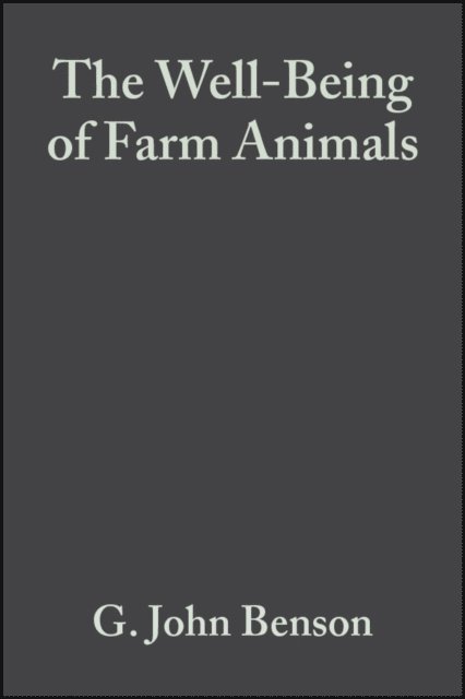 Bernard E. Rollin, G. John Benson - Well-Being of Farm Animals, E-bok
