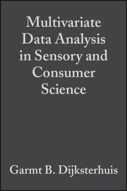 Garmt B. Dijksterhuis - Multivariate Data Analysis in Sensory and Consumer Science, E-bok