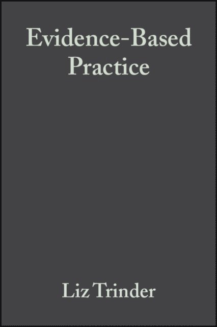 Liz Trinder - Evidence-Based Practice, E-bok