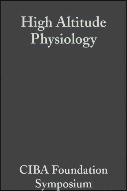 Julie Knight, Ruth Porter - High Altitude Physiology, E-bok