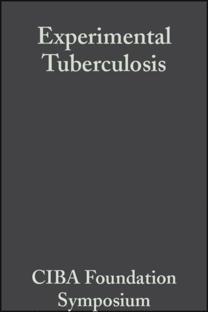 Margaret P. Cameron, G. E. W. Wolstenholme - Experimental Tuberculosis, E-bok