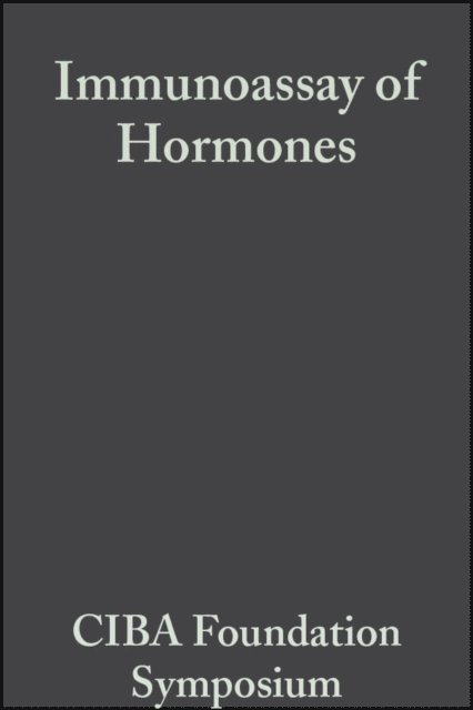 Margaret P. Cameron, G. E. W. Wolstenholme - Immunoassay of Hormones, Volume 14, E-bok