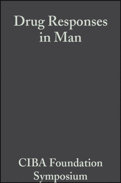 Ruth Porter, G. E. W. Wolstenholme - Drug Responses in Man, E-bok