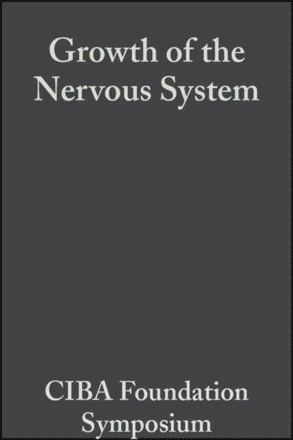 Ruth Porter, G. E. W. Wolstenholme - Growth of the Nervous System, E-bok