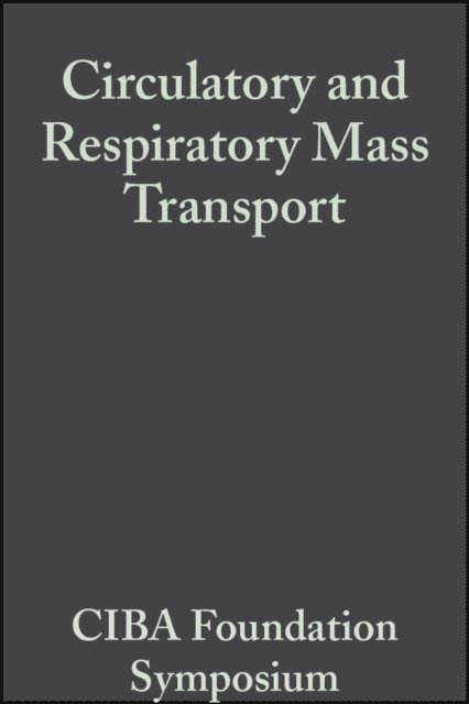 Julie Knight, G. E. W. Wolstenholme - Circulatory and Respiratory Mass Transport, E-bok