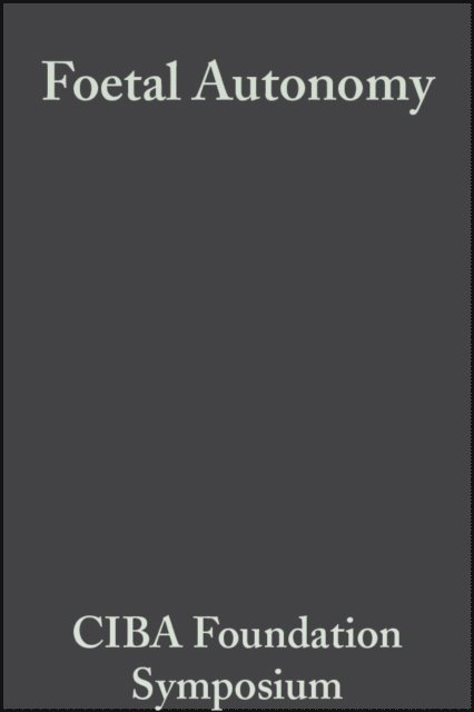 Foetal Autonomy