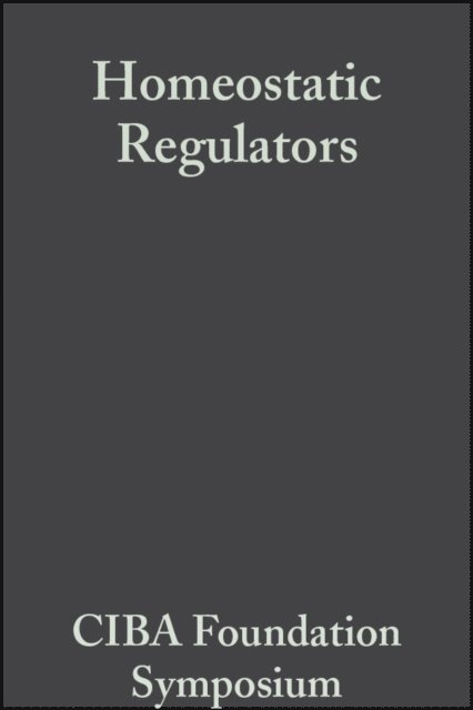 Julie Knight, G. E. W. Wolstenholme - Homeostatic Regulators, E-bok