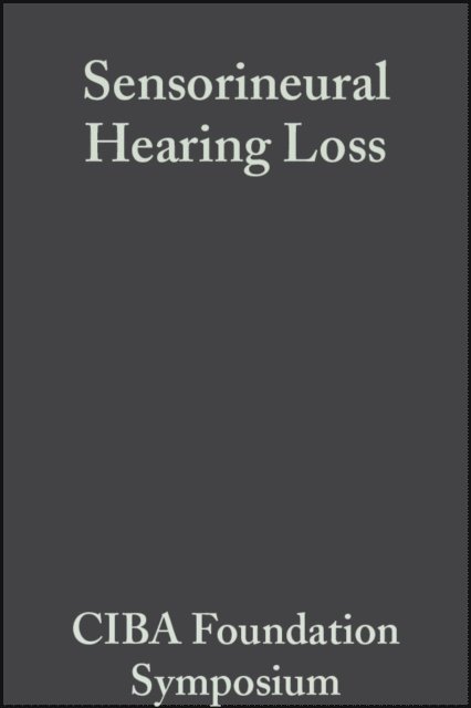 Julie Knight, G. E. W. Wolstenholme - Sensorineural Hearing Loss, E-bok