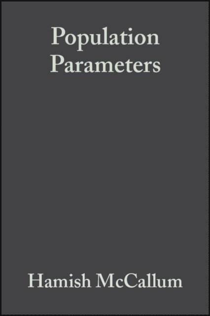 Hamish McCallum - Population Parameters, E-bok. Tillgänglighet: Lägg i varukorg