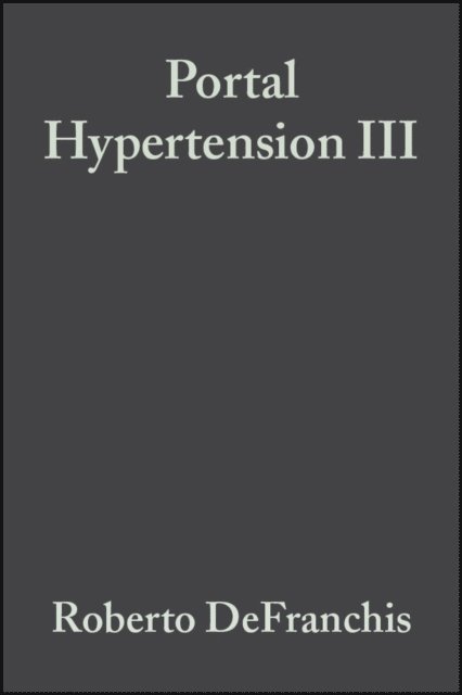 Roberto de Franchis - Portal Hypertension III, E-bok. Tillgänglighet: Lägg i varukorg