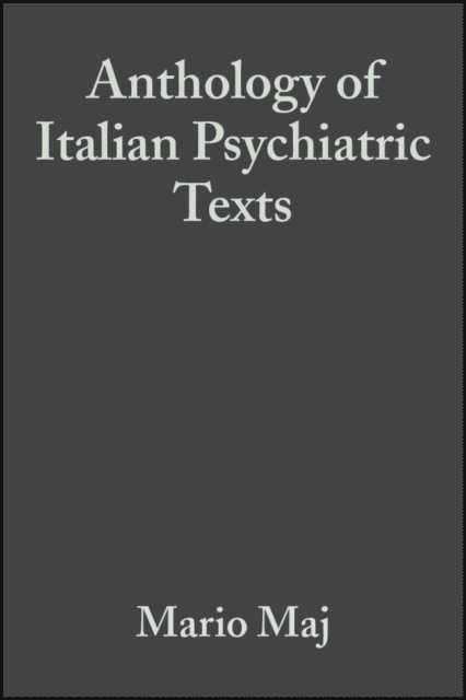 F. M. Ferro, Mario Maj - Anthology of Italian Psychiatric Texts, E-bok