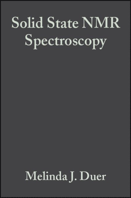 Melinda J. Duer - Solid State NMR Spectroscopy, E-bok