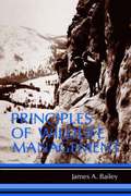 Principles of Wildlife Management