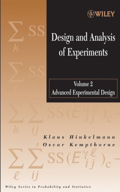 Oscar Kempthorne, Klaus Hinkelmann - Design and Analysis of Experiments, Volume 2, E-bok