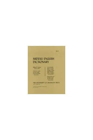 Robert E. Lewis - Middle English Dictionary, Häftad. Tillgänglighet: Tillfälligt slut