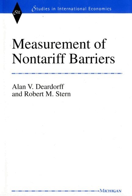 Robert Mitchell Stern, Alan Verne Deardorff - Measurement of Nontariff Barriers, E-bok