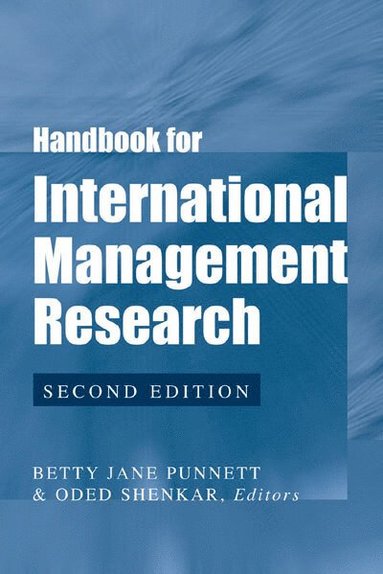 Handbook for International Management Research av Betty Jane Punnett, Oded Shenkar