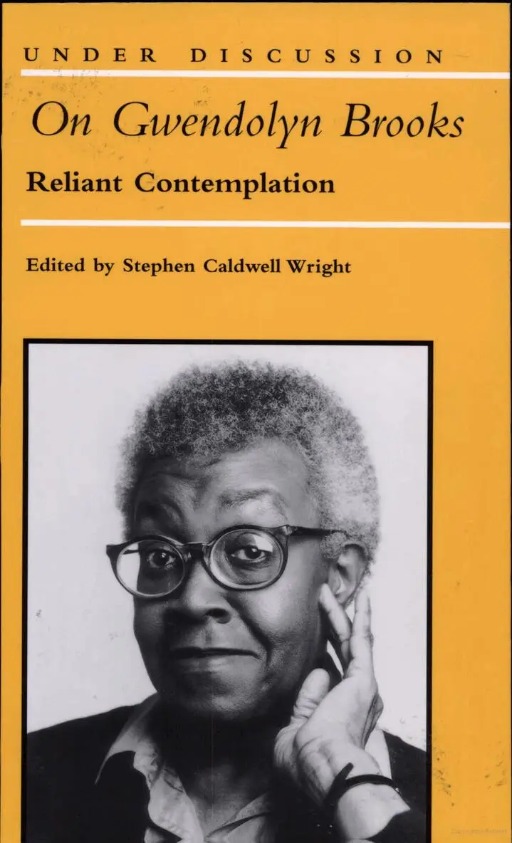 Stephen Caldwell Wright - On Gwendolyn Brooks, Häftad. Tillgänglighet: Tillfälligt slut