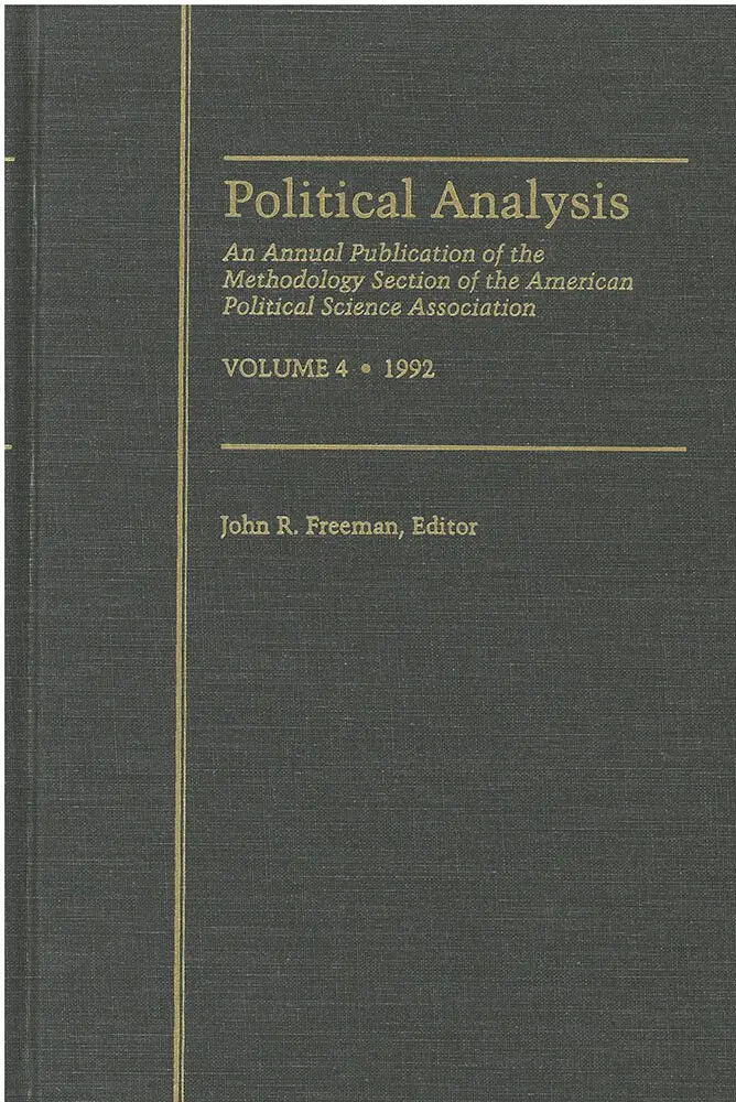 John R. Freeman - Political Analysis, Inbunden. Tillgänglighet: Tillfälligt slut