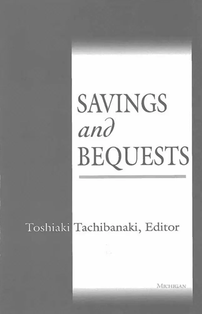 Toshiaki Tachibanaki - Savings and Bequests, Inbunden. Tillgänglighet: Tillfälligt slut