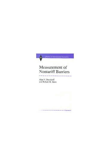 Alan Verne Deardorff, Robert Mitchell Stern - Measurement of Nontariff Barriers, Inbunden. Tillgänglighet: Tillfälligt slut