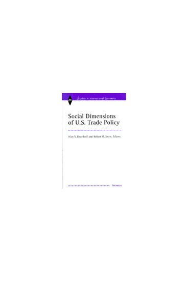 Alan Verne Deardorff, Robert Mitchell Stern - Social Dimensions of U.S. Trade Policies, Inbunden. Tillgänglighet: Tillfälligt slut