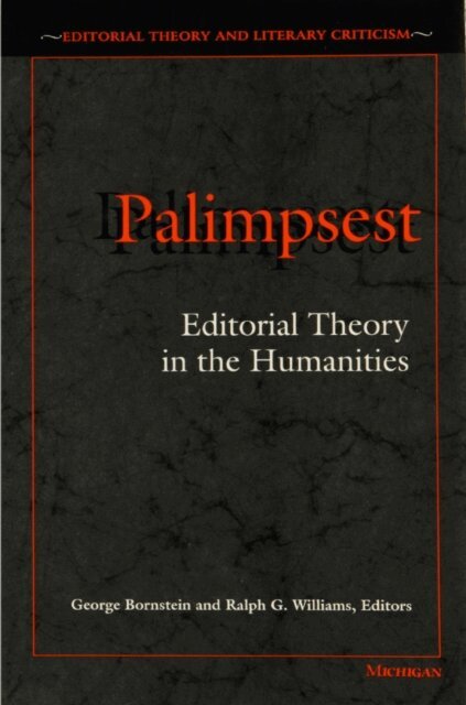 Ralph Williams, George Bornstein - Palimpsest, E-bok
