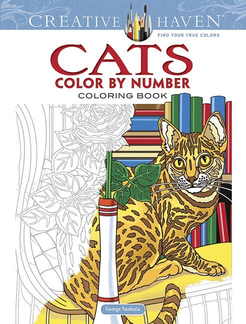 George Toufexis - Creative Haven Cats Color by Number Coloring Book, Häftad. Tillgänglighet: Lägg i varukorg