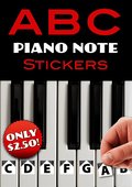 B C Piano Note Stickers