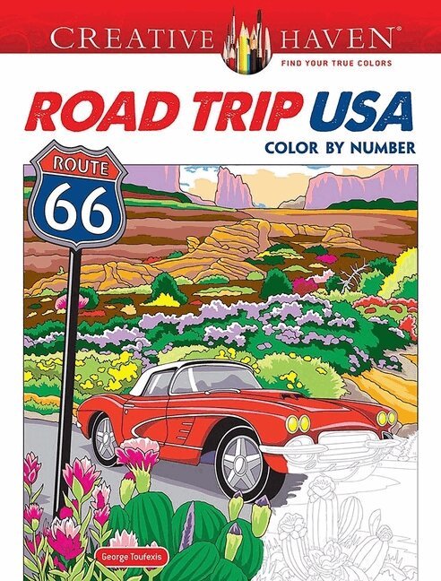 George Toufexis - Creative Haven Road Trip USA Color by Number, Häftad. Tillgänglighet: Lägg i varukorg