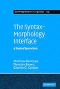Syntax-Morphology Interface