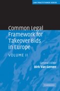 Common Legal Framework for Takeover Bids in Europe: Volume 2