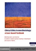 Clinical Ethics in Anesthesiology