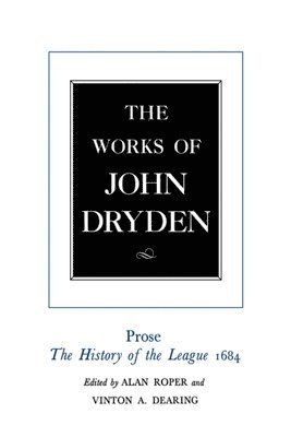 John Dryden, Alan Roper, Vinton A. Dearing - Works of John Dryden, Volume XVIII, Inbunden. Tillgänglighet: Tillfälligt slut