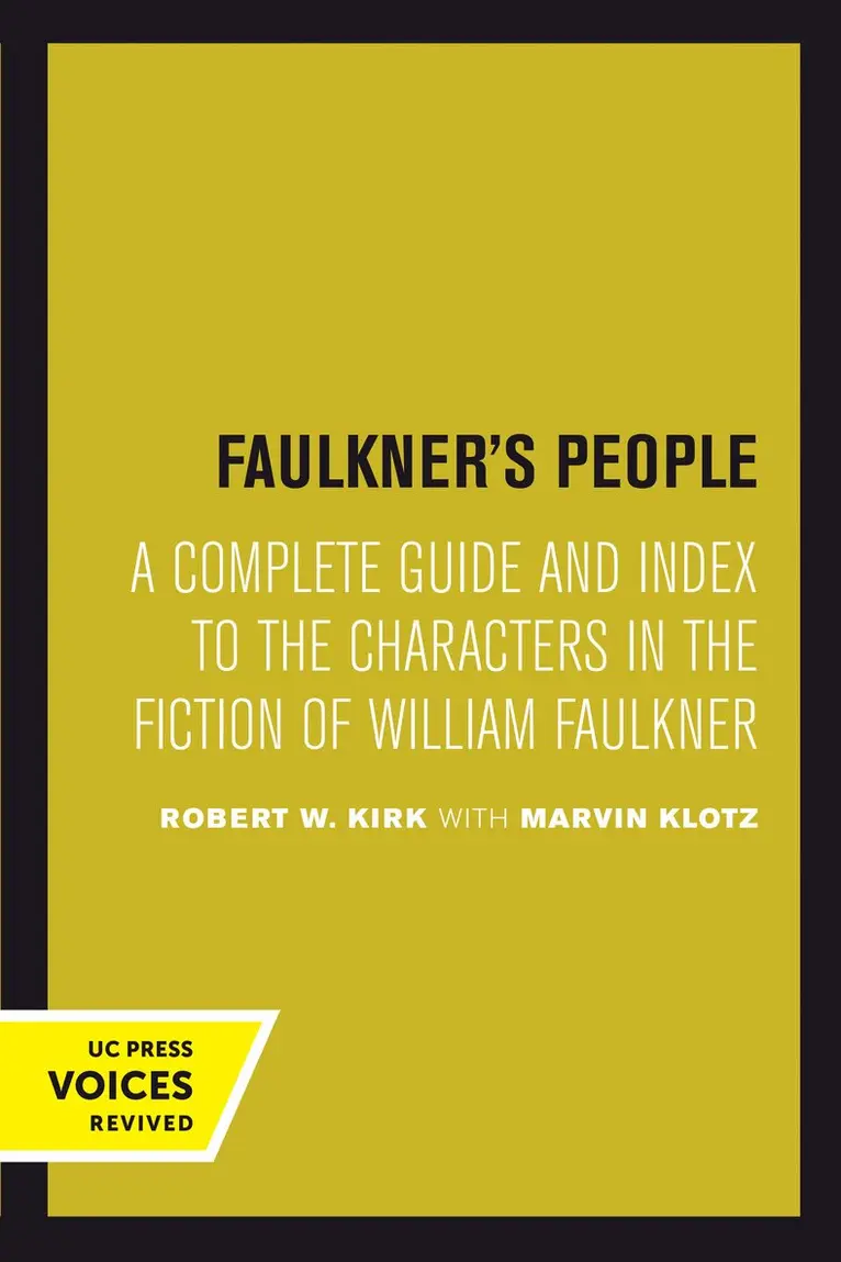 Robert W. Kirk - Faulkner's People, Häftad. Tillgänglighet: Lägg i varukorg