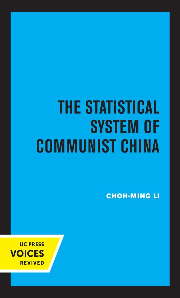 Choh-Ming Li - Statistical System of Communist China, Häftad. Tillgänglighet: Lägg i varukorg