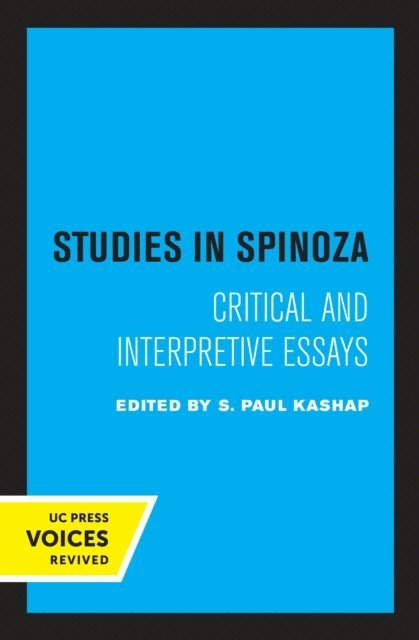 S. Paul Kashap - Studies in Spinoza, E-bok