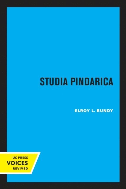 Elroy Bundy - Studia Pindarica, E-bok