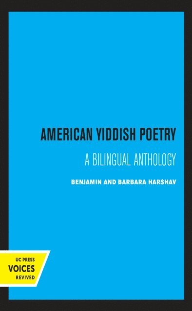 Benjamin Harshav, Barbara Harshav - American Yiddish Poetry, E-bok