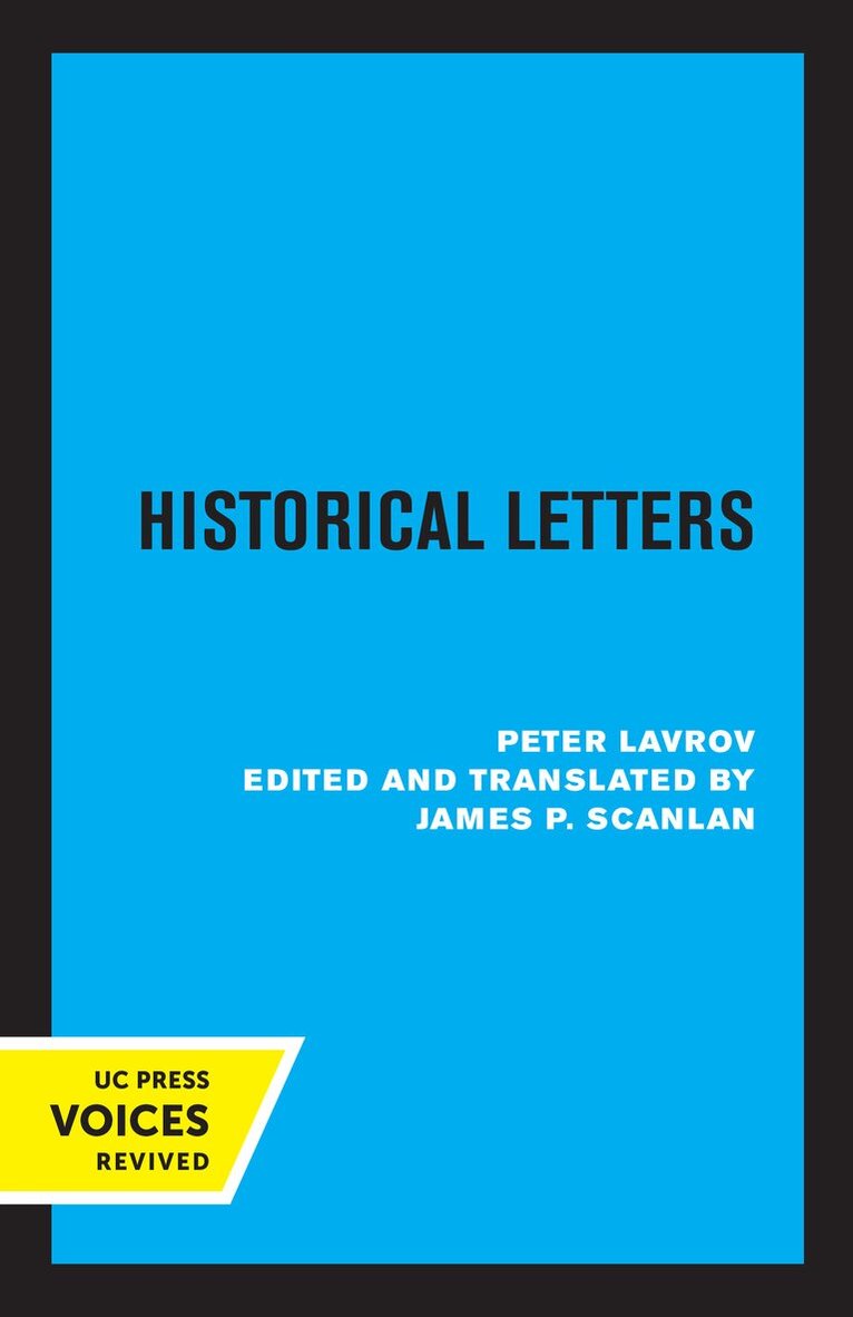Peter Lavrov, James P. Scanlan - Historical Letters, Häftad