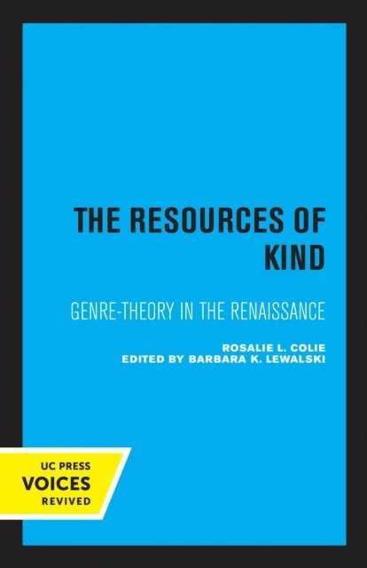 Rosalie Colie - Resources of Kind, E-bok