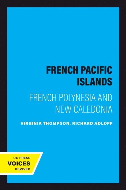Richard Adloff, Virginia Thompson - French Pacific Islands, E-bok