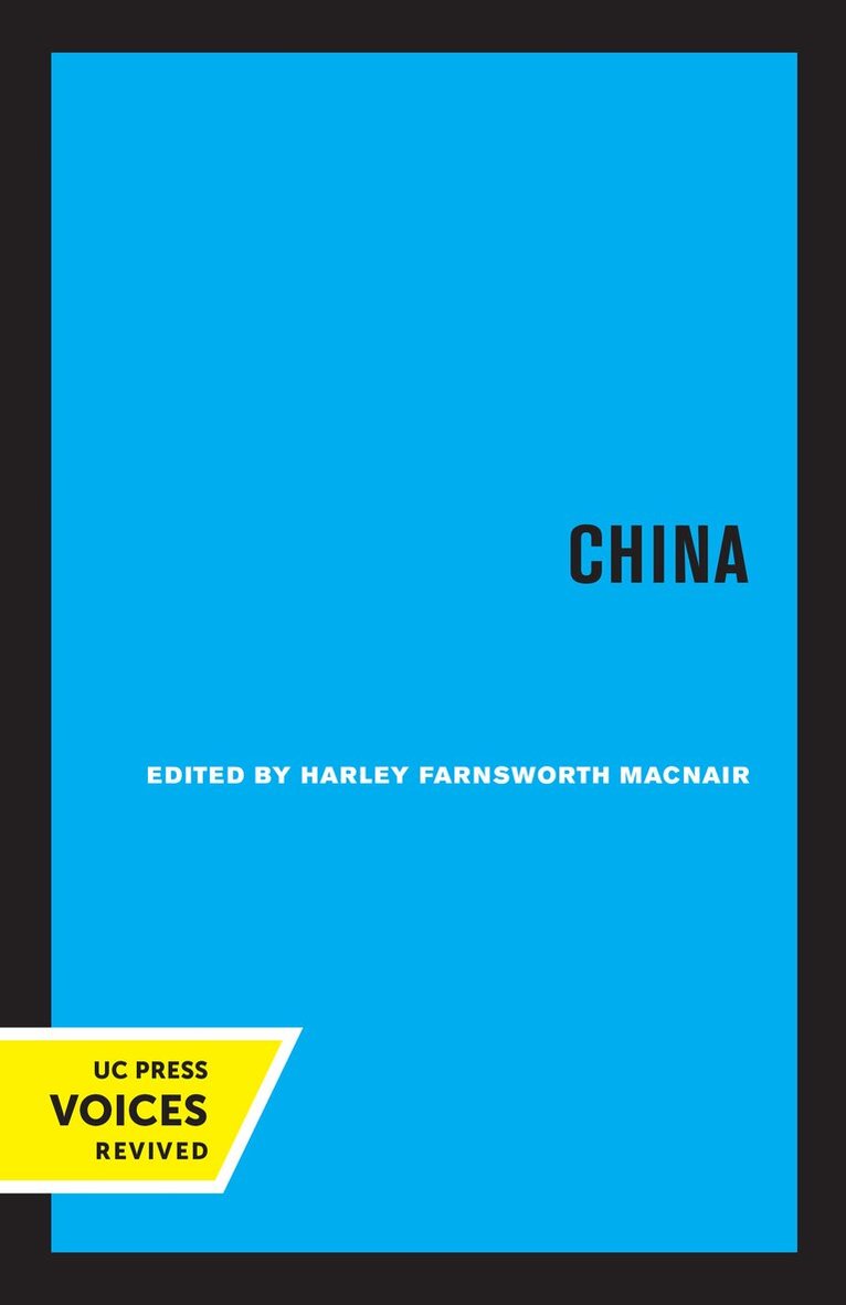 Harley Farnsworth MacNair - China, Häftad