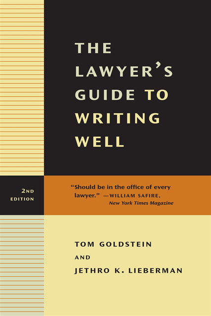 Jethro K. Lieberman, Tom Goldstein - Lawyer's Guide to Writing Well, E-bok. Tillgänglighet: Lägg i varukorg